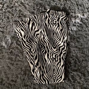 zebra flare pants